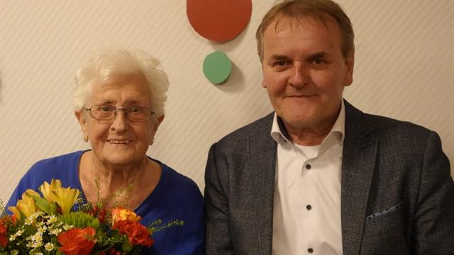 Marianne Plangg mit Bürgermeister Georg Bucher